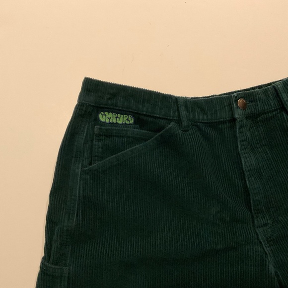 EMPYRE Laurel Corduroy Shorts XL Dark Green Skater Carpenter Retro Grunge Y2K - Picture 4 of 10